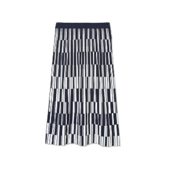 TORY SPORT Womens Navy Knit Pull-on Midi Wear To Work A-Line Skirt XL - Picture 2 of 2